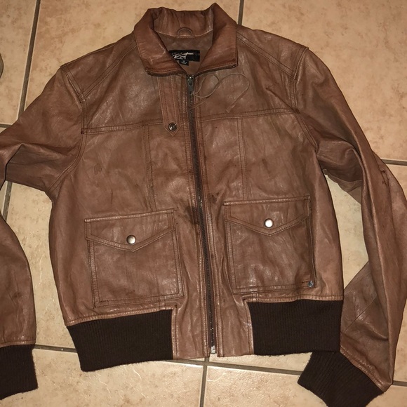 Black rivet Women bomber jacket 100% leather sz M - Picture 5 of 7